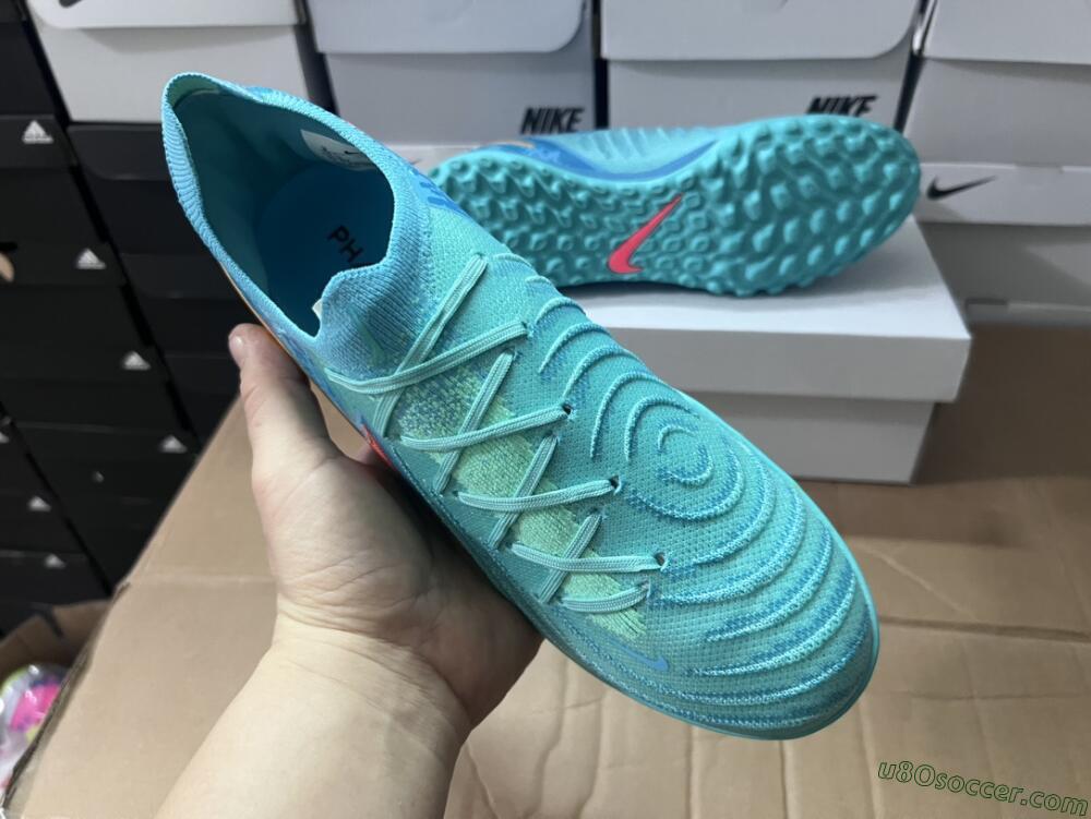 Nike Phantom Luna Elite TF Artificial Turf Soccer Shoes - Jade/Orange/Yellow