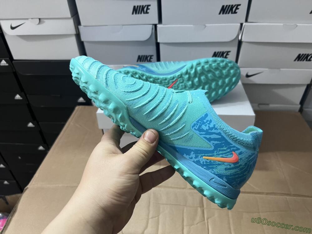 Nike Phantom Luna Elite TF Artificial Turf Soccer Shoes - Jade/Orange/Yellow