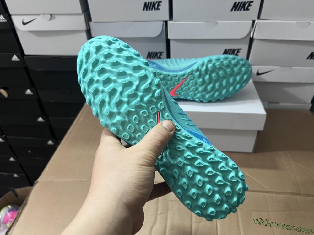 Nike Phantom Luna Elite TF Artificial Turf Soccer Shoes - Jade/Orange/Yellow