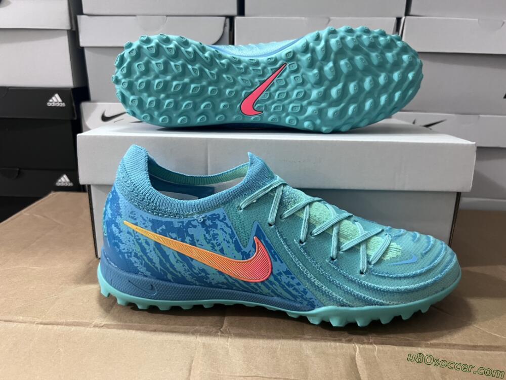 Nike Phantom Luna Elite TF Artificial Turf Soccer Shoes - Jade/Orange/Yellow