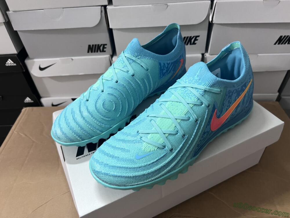 Nike Phantom Luna Elite TF Artificial Turf Soccer Shoes - Jade/Orange/Yellow