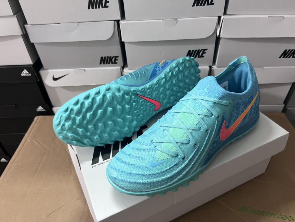 Nike Phantom Luna Elite TF Artificial Turf Soccer Shoes - Jade/Orange/Yellow