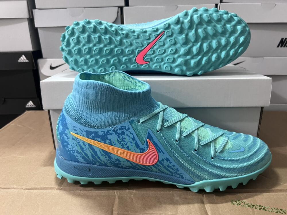 Nike Phantom Luna Elite NU TF Artificial Turf Soccer Shoes - Green/Pink/Orange