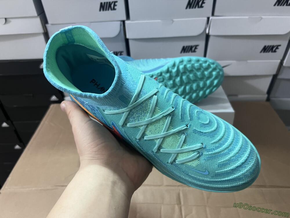 Nike Phantom Luna Elite NU TF Artificial Turf Soccer Shoes - Green/Pink/Orange