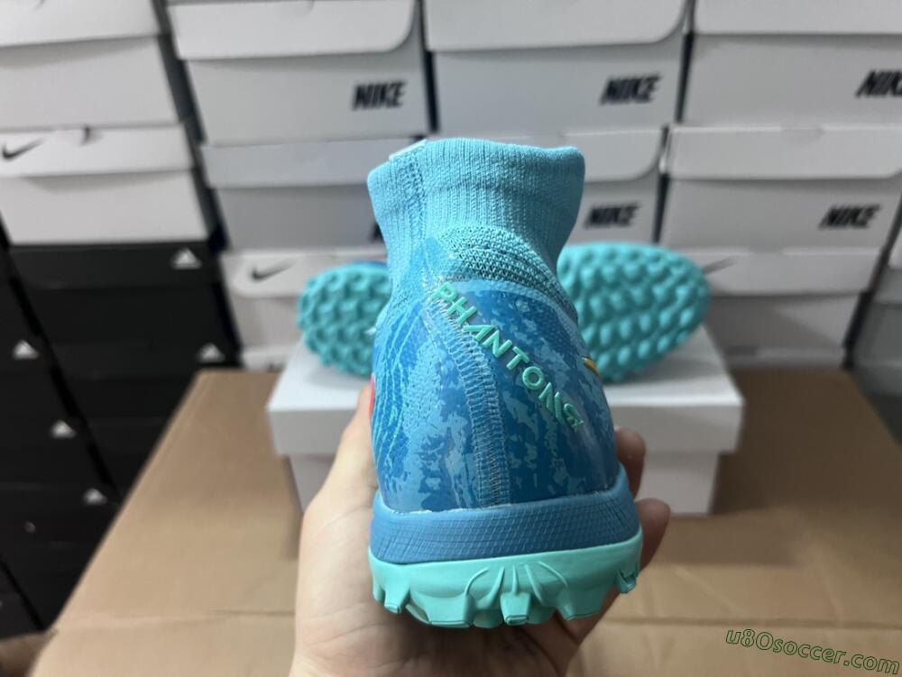 Nike Phantom Luna Elite NU TF Artificial Turf Soccer Shoes - Green/Pink/Orange