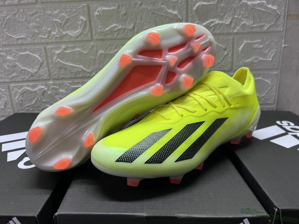 Adidas X Crazyfast.1 FG Firm Ground Soccer Cleats - Yellow/Black/Orange