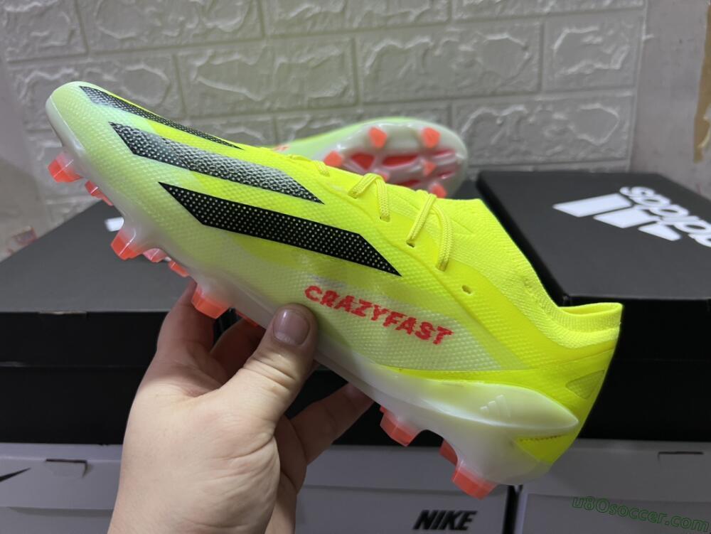 Adidas X Crazyfast.1 FG Firm Ground Soccer Cleats - Yellow/Black/Orange