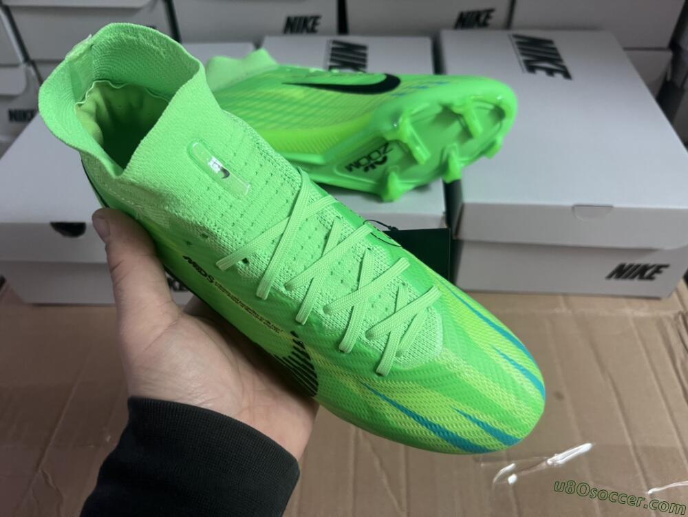 Nike Air Zoom Mercurial Superfly 9 Elite FG Firm Ground Soccer Cleats - Green/Black