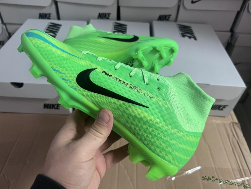 Nike Air Zoom Mercurial Superfly 9 Elite FG Firm Ground Soccer Cleats - Green/Black
