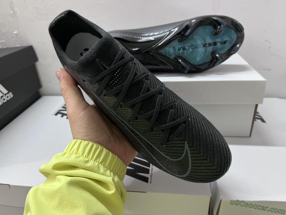 Nike Air Zoom Mercurial Vapor 16 Elite FG Firm Ground Soccer Cleats - Black/Blue/Jade