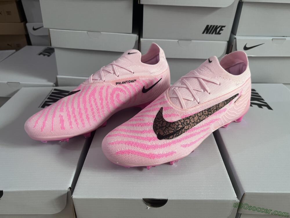 Nike Phantom GX Elite FG Firm Ground Soccer Cleats - Pink/Black/Gold