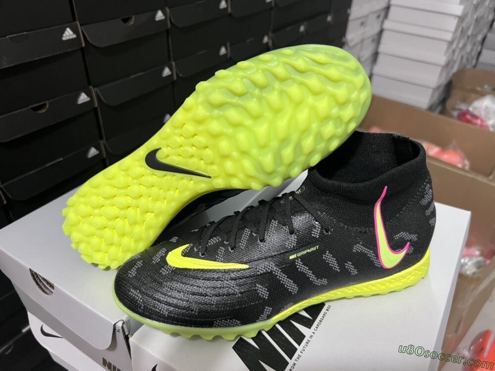 Nike Phantom Luna 2 Elite TF Artificial Turf Soccer Shoes - Black/Yellow/Pink