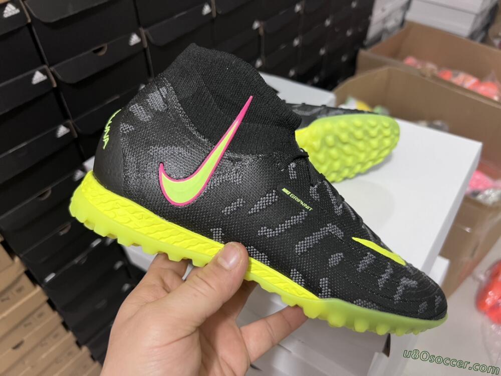 Nike Phantom Luna 2 Elite TF Artificial Turf Soccer Shoes - Black/Yellow/Pink
