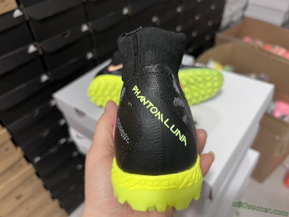 Nike Phantom Luna 2 Elite TF Artificial Turf Soccer Shoes - Black/Yellow/Pink