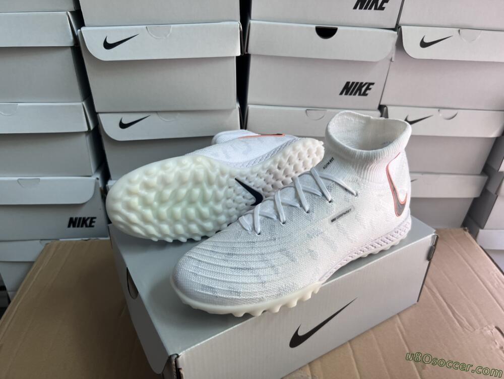 Nike Phantom Luna Elite NU TF Artificial Turf Soccer Shoes - White/Grey/Orange/Black