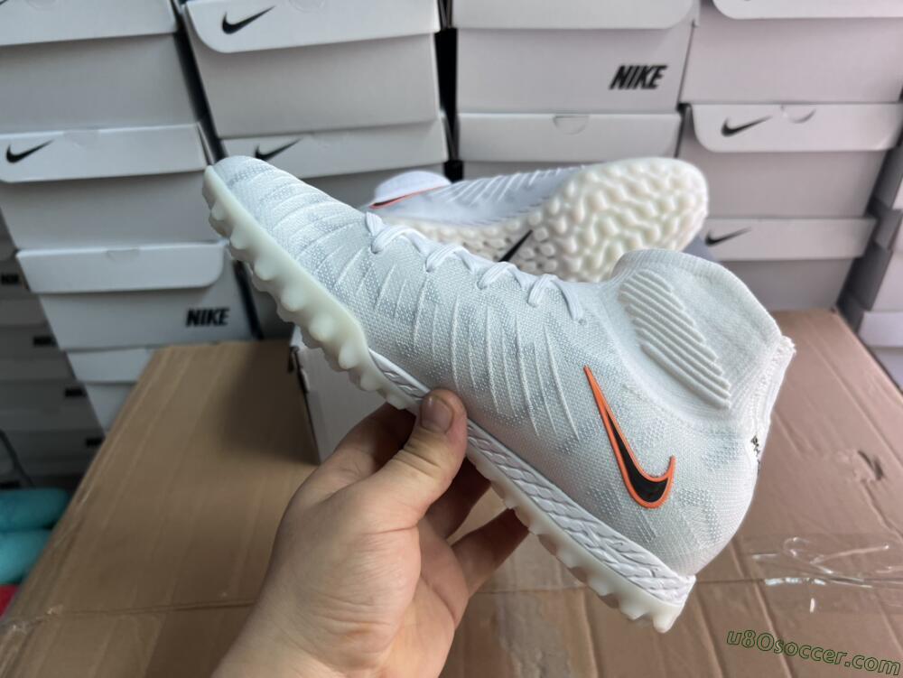 Nike Phantom Luna Elite NU TF Artificial Turf Soccer Shoes - White/Grey/Orange/Black