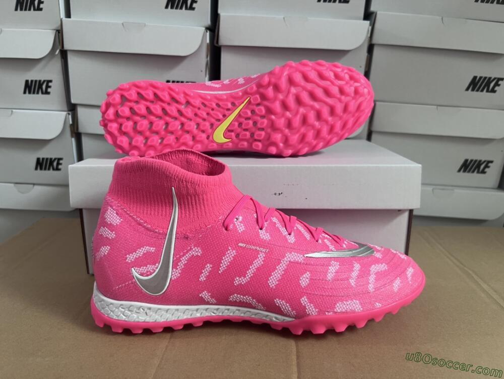 Nike Phantom Luna 2 Elite TF Artificial Turf Soccer Shoes - Pink/Silver/White