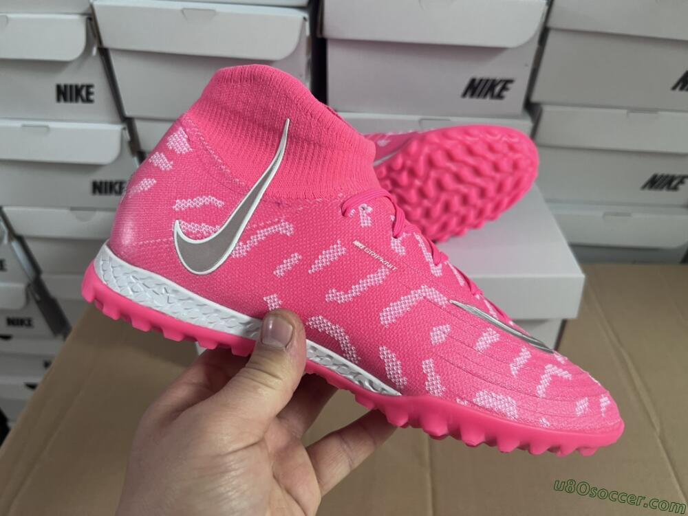 Nike Phantom Luna 2 Elite TF Artificial Turf Soccer Shoes - Pink/Silver/White