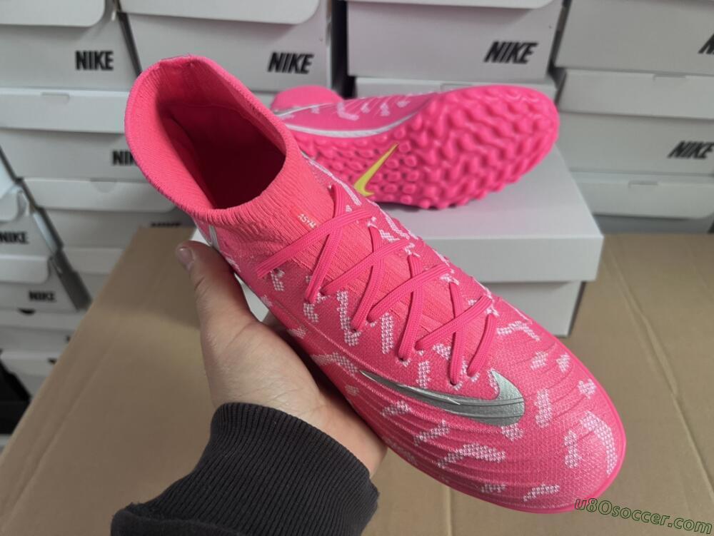 Nike Phantom Luna 2 Elite TF Artificial Turf Soccer Shoes - Pink/Silver/White