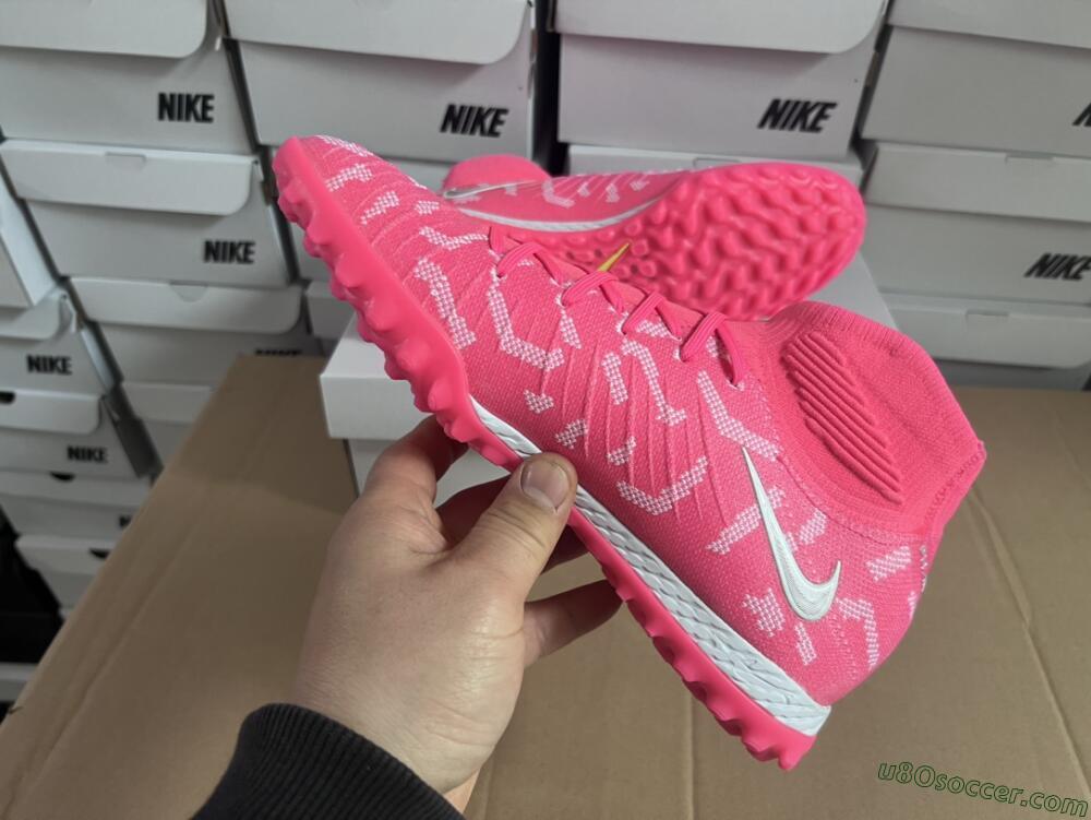 Nike Phantom Luna 2 Elite TF Artificial Turf Soccer Shoes - Pink/Silver/White