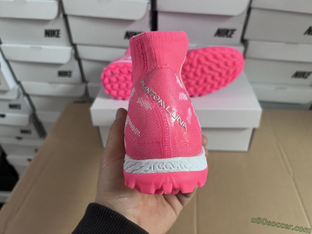 Nike Phantom Luna 2 Elite TF Artificial Turf Soccer Shoes - Pink/Silver/White