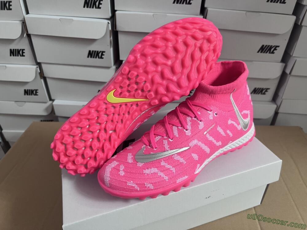 Nike Phantom Luna 2 Elite TF Artificial Turf Soccer Shoes - Pink/Silver/White