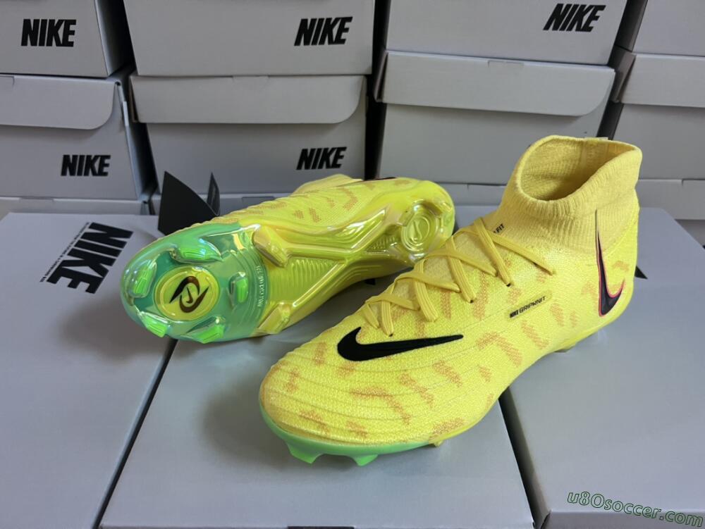 Nike Phantom Luna Elite FG Firm Ground Soccer Cleats - Yellow/Black/Pink