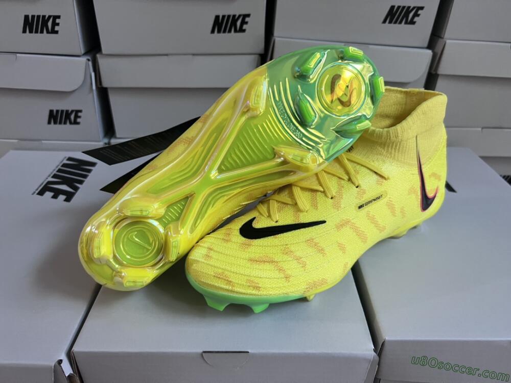 Nike Phantom Luna Elite FG Firm Ground Soccer Cleats - Yellow/Black/Pink