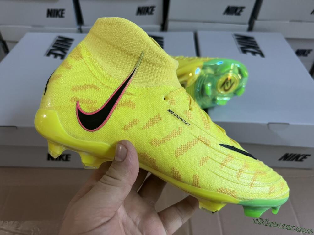 Nike Phantom Luna Elite FG Firm Ground Soccer Cleats - Yellow/Black/Pink