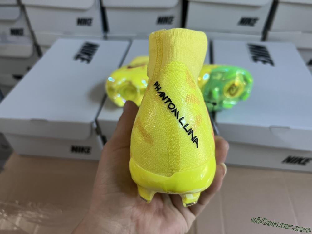 Nike Phantom Luna Elite FG Firm Ground Soccer Cleats - Yellow/Black/Pink