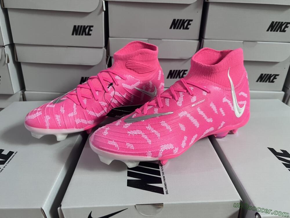 Nike Phantom Luna Elite FG Firm Ground Soccer Cleats - Red/Silver/White