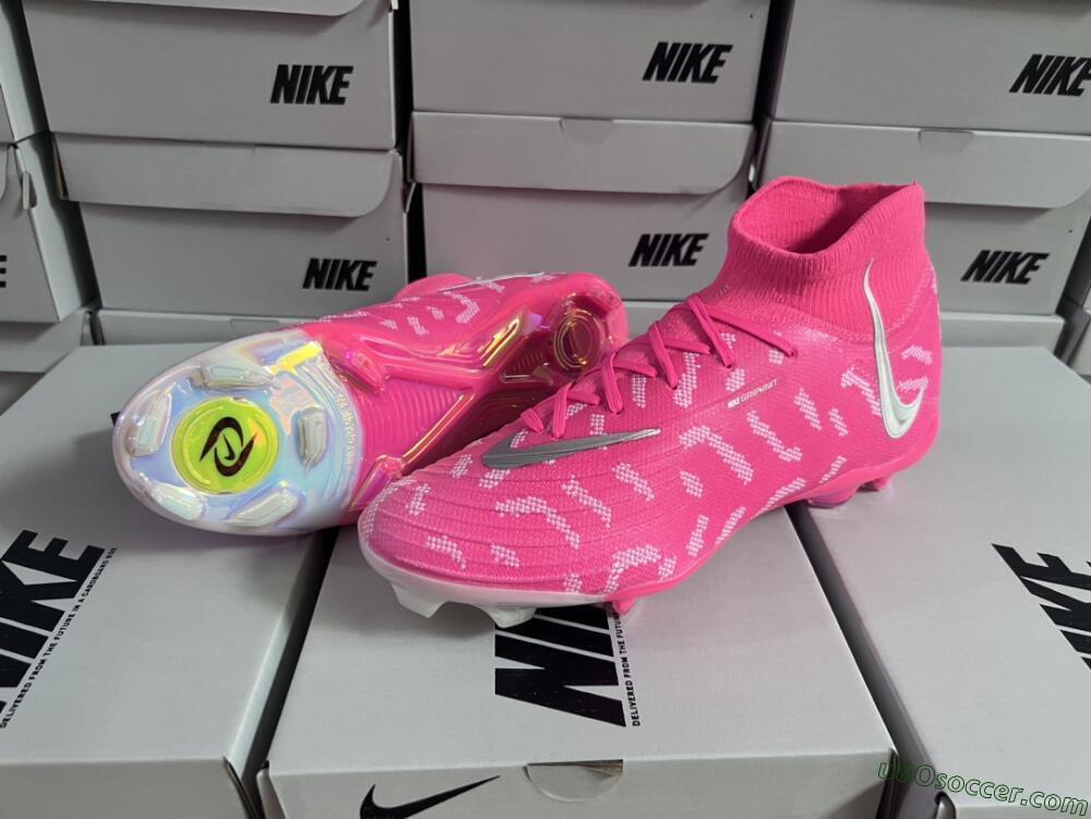 Nike Phantom Luna Elite FG Firm Ground Soccer Cleats - Red/Silver/White