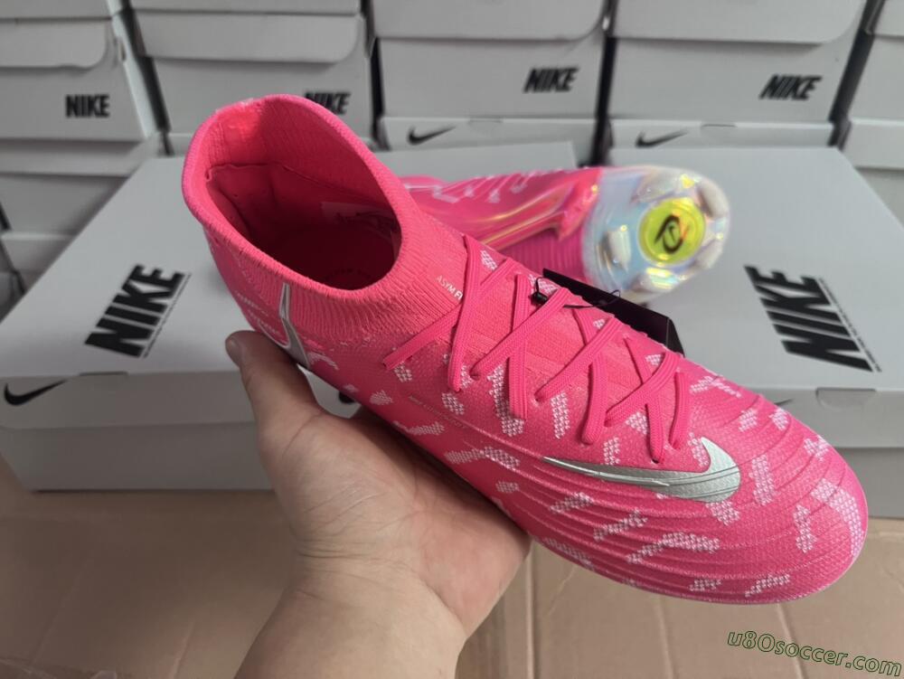 Nike Phantom Luna Elite FG Firm Ground Soccer Cleats - Red/Silver/White