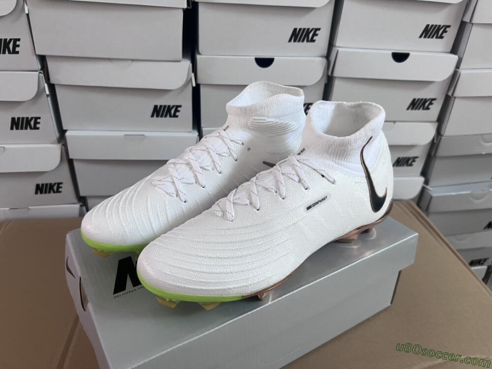 Nike Phantom Luna Elite NU FG Firm Ground Soccer Cleats - White/Gold/Black