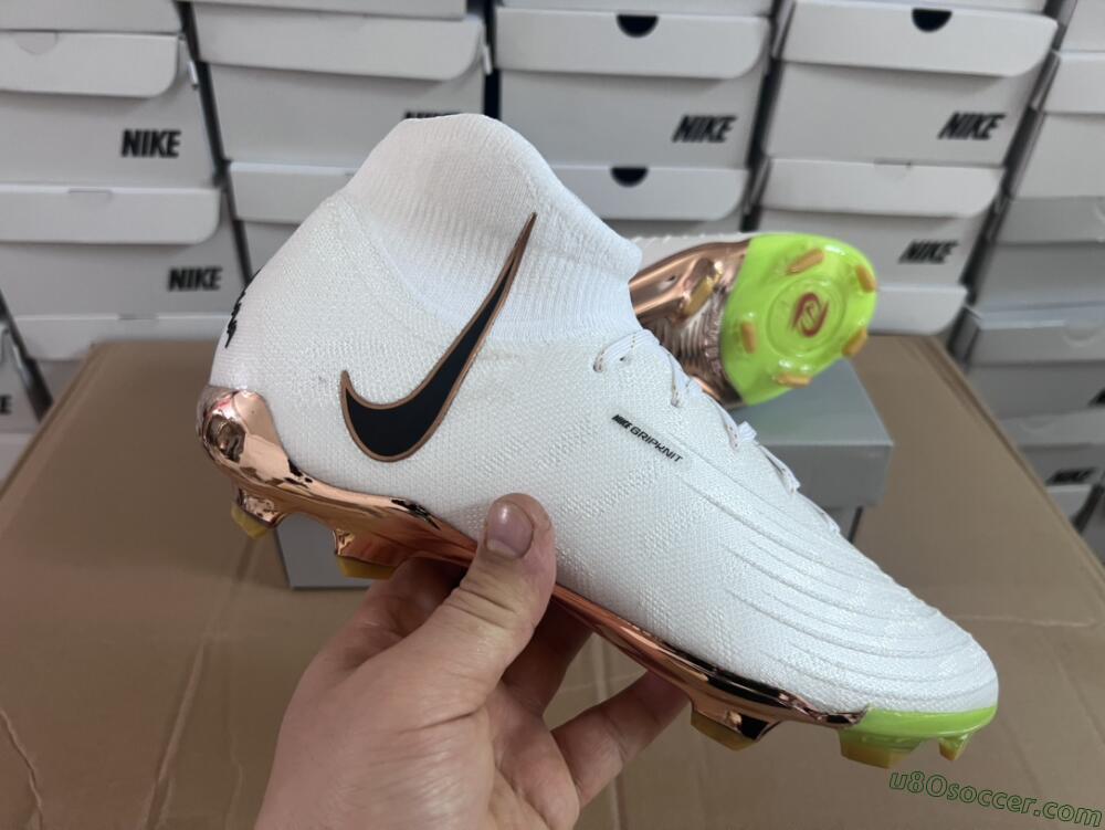 Nike Phantom Luna Elite NU FG Firm Ground Soccer Cleats - White/Gold/Black