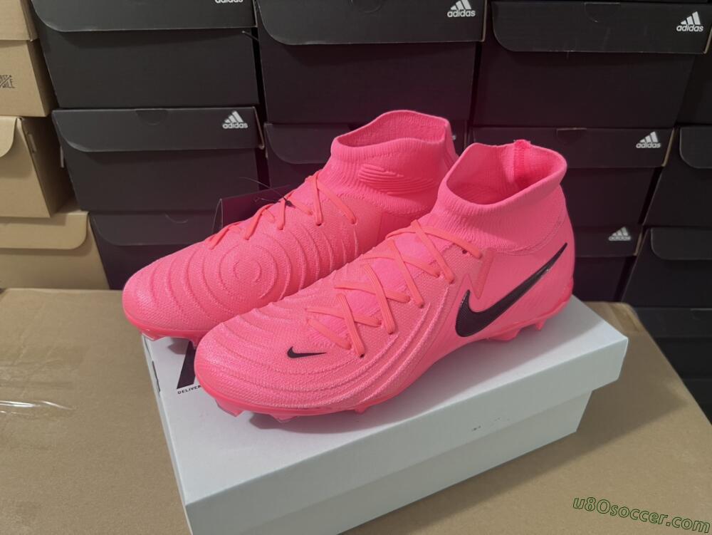 Nike Phantom Luna 2 Elite LV8 FG Firm Ground Soccer Cleats - Red/Black/Pink