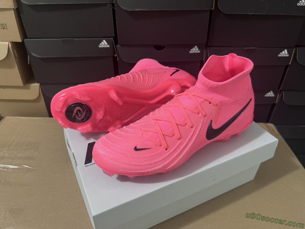 Nike Phantom Luna 2 Elite LV8 FG Firm Ground Soccer Cleats - Red/Black/Pink