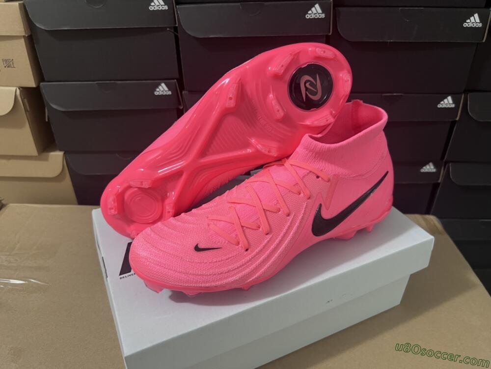 Nike Phantom Luna 2 Elite LV8 FG Firm Ground Soccer Cleats - Red/Black/Pink
