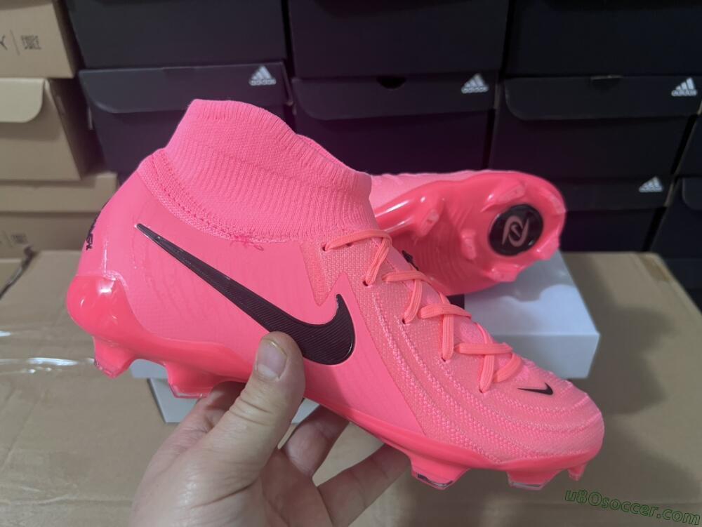 Nike Phantom Luna 2 Elite LV8 FG Firm Ground Soccer Cleats - Red/Black/Pink