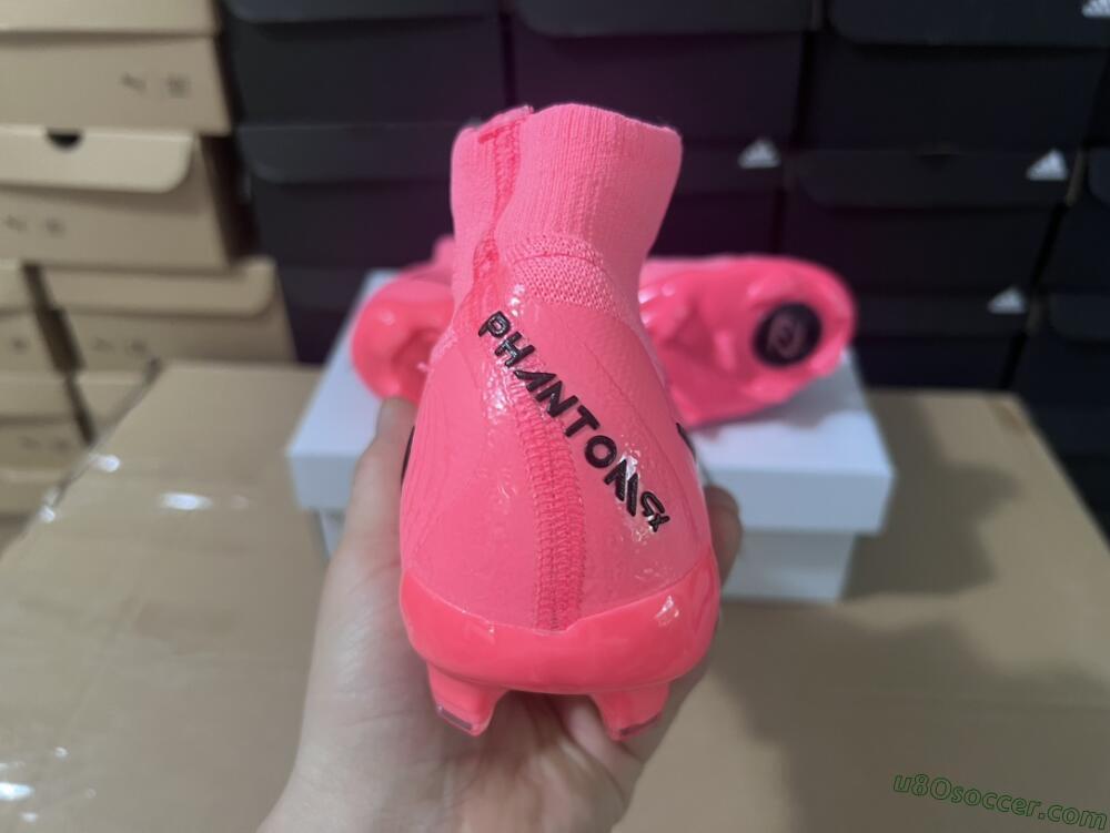 Nike Phantom Luna 2 Elite LV8 FG Firm Ground Soccer Cleats - Red/Black/Pink
