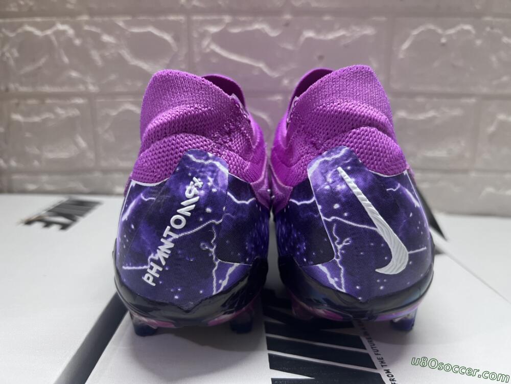 Nike Phantom GX Elite FG Firm Ground Soccer Cleats - Purple/Black/White/Gold