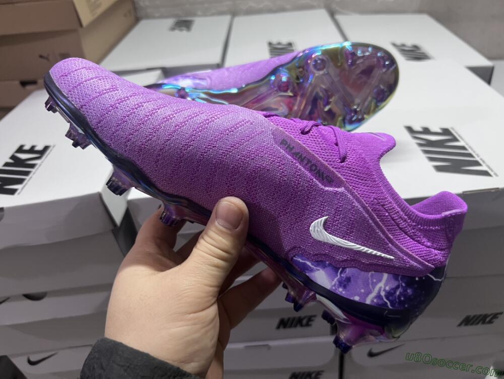 Nike Phantom GX Elite FG Firm Ground Soccer Cleats - Purple/Black/White/Gold