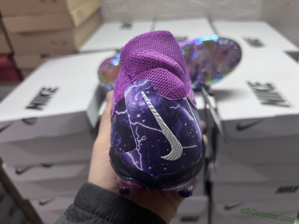 Nike Phantom GX Elite FG Firm Ground Soccer Cleats - Purple/Black/White/Gold