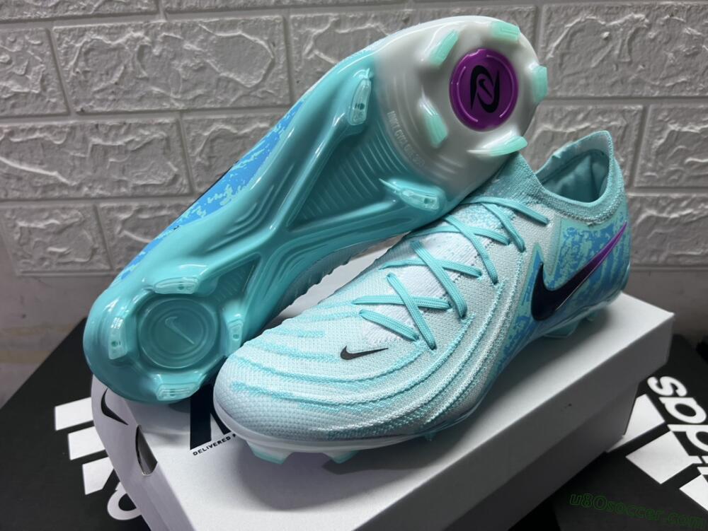 Nike Phantom Luna 2 Elite LV8 FG Firm Ground Soccer Cleats - Jade/Black/Purple