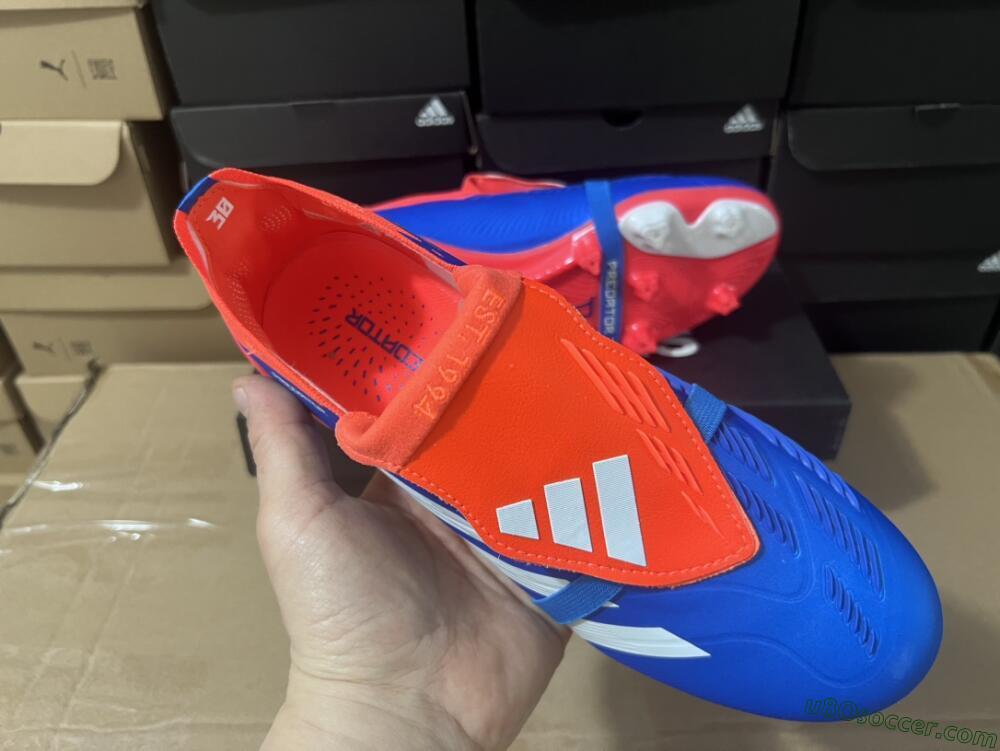 Adidas Predator Elite Foldover Tongue FG Firm Ground Soccer Cleats - Blue/White/Red