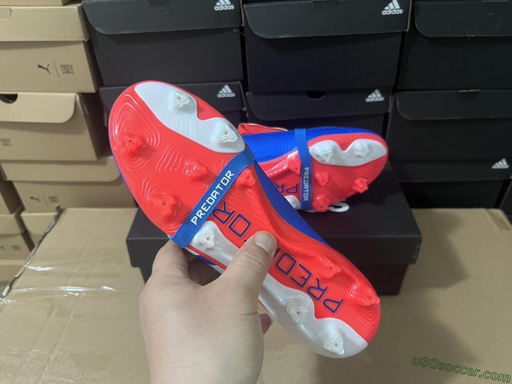 Adidas Predator Elite Foldover Tongue FG Firm Ground Soccer Cleats - Blue/White/Red