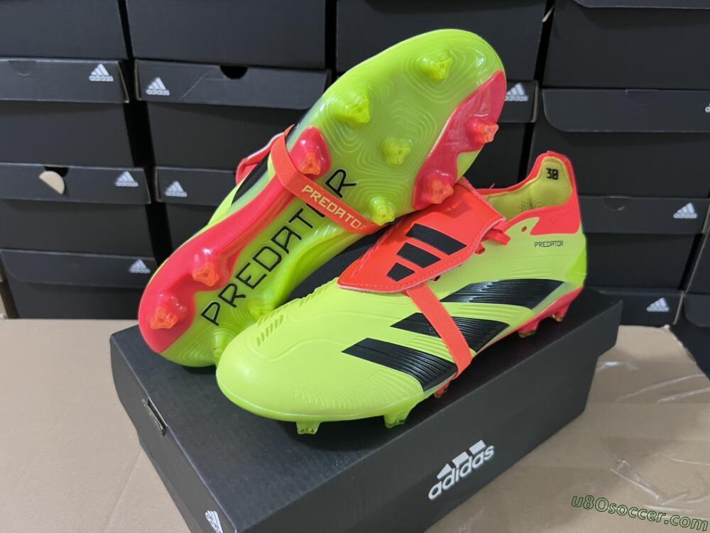 Adidas Predator Elite Foldover Tongue FG Firm Ground Soccer Cleats - Yellow/Black/Red