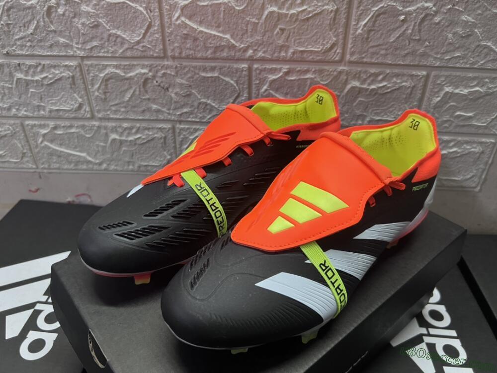 Adidas Predator Elite Foldover Tongue FG Firm Ground Soccer Cleats - White/Black/Red