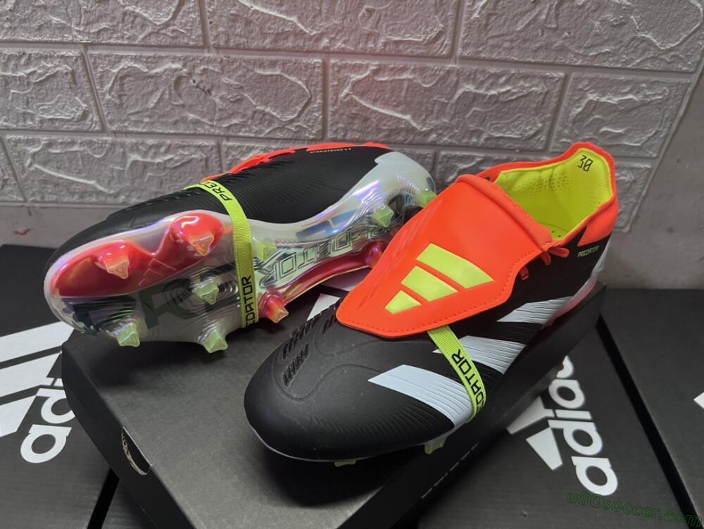 Adidas Predator Elite Foldover Tongue FG Firm Ground Soccer Cleats - White/Black/Red