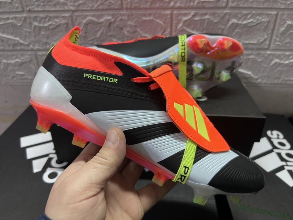Adidas Predator Elite Foldover Tongue FG Firm Ground Soccer Cleats - White/Black/Red